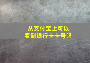 从支付宝上可以看到银行卡卡号吗