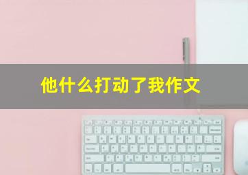 他什么打动了我作文