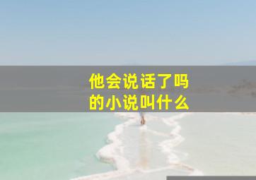 他会说话了吗的小说叫什么