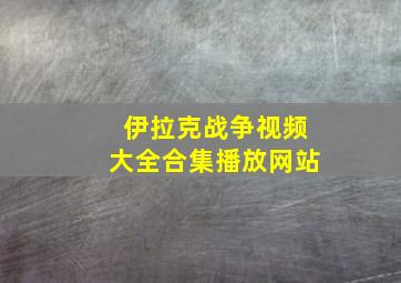 伊拉克战争视频大全合集播放网站