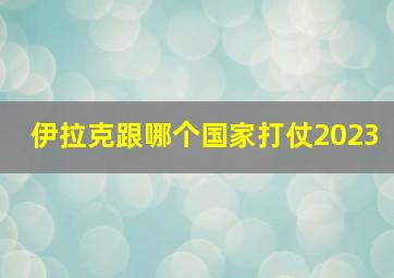 伊拉克跟哪个国家打仗2023