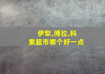 伊犁,博拉,科索超市哪个好一点