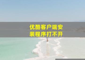 优酷客户端安装程序打不开