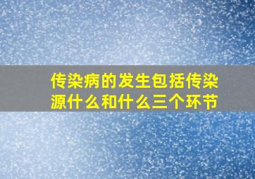 传染病的发生包括传染源什么和什么三个环节