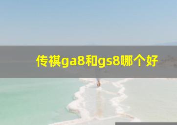 传祺ga8和gs8哪个好