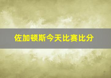 佐加顿斯今天比赛比分