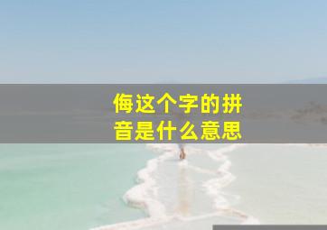 侮这个字的拼音是什么意思