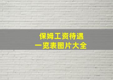 保姆工资待遇一览表图片大全