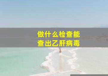 做什么检查能查出乙肝病毒