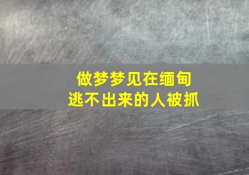 做梦梦见在缅甸逃不出来的人被抓