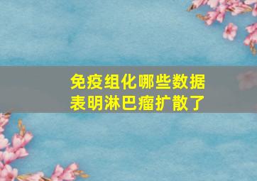 免疫组化哪些数据表明淋巴瘤扩散了