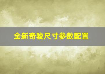 全新奇骏尺寸参数配置