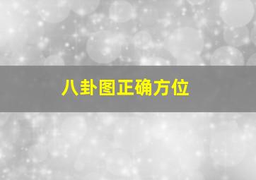 八卦图正确方位