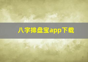 八字排盘宝app下载