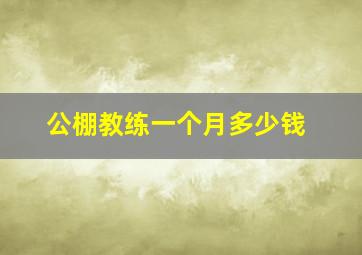 公棚教练一个月多少钱