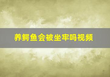 养鳄鱼会被坐牢吗视频