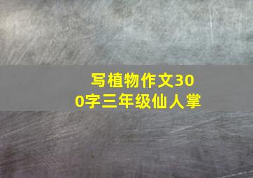 写植物作文300字三年级仙人掌