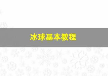 冰球基本教程