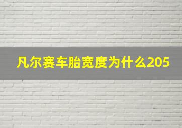 凡尔赛车胎宽度为什么205