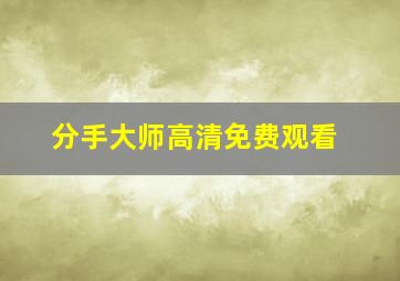 分手大师高清免费观看