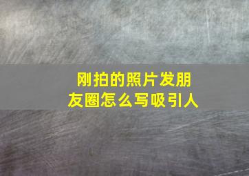 刚拍的照片发朋友圈怎么写吸引人