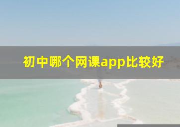 初中哪个网课app比较好