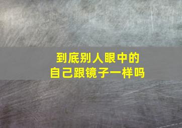 到底别人眼中的自己跟镜子一样吗