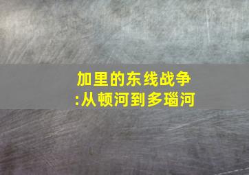 加里的东线战争:从顿河到多瑙河