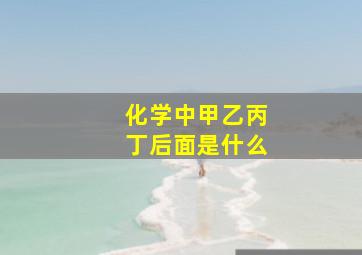 化学中甲乙丙丁后面是什么