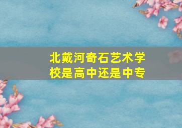 北戴河奇石艺术学校是高中还是中专