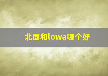 北面和lowa哪个好