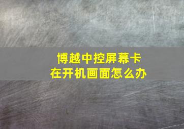 博越中控屏幕卡在开机画面怎么办