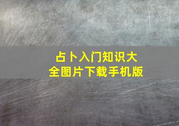 占卜入门知识大全图片下载手机版