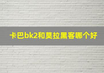 卡巴bk2和莫拉黑客哪个好