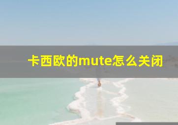 卡西欧的mute怎么关闭