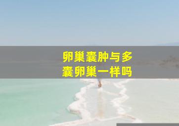 卵巢囊肿与多囊卵巢一样吗