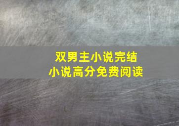 双男主小说完结小说高分免费阅读