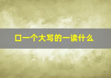 口一个大写的一读什么