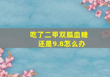 吃了二甲双胍血糖还是9.8怎么办