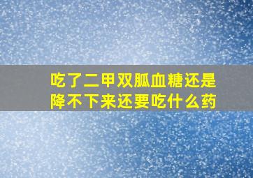 吃了二甲双胍血糖还是降不下来还要吃什么药