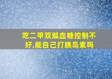 吃二甲双胍血糖控制不好,能自己打胰岛素吗