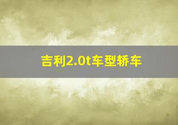 吉利2.0t车型轿车