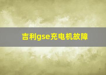 吉利gse充电机故障