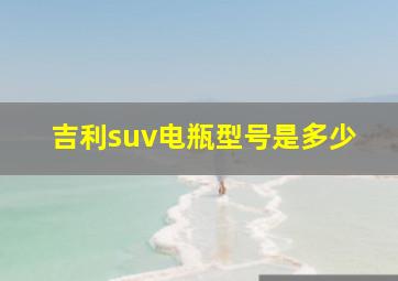 吉利suv电瓶型号是多少