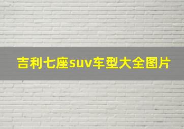 吉利七座suv车型大全图片