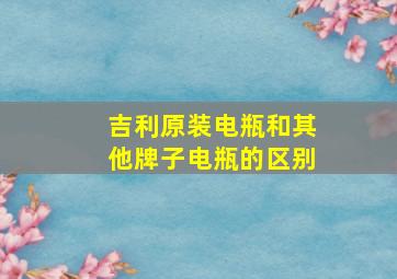 吉利原装电瓶和其他牌子电瓶的区别