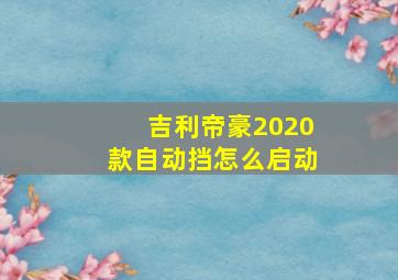 吉利帝豪2020款自动挡怎么启动