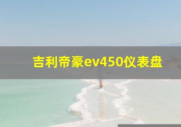 吉利帝豪ev450仪表盘