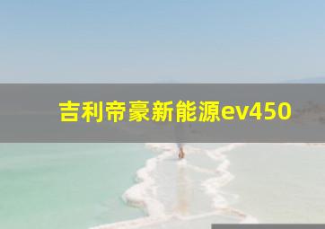 吉利帝豪新能源ev450