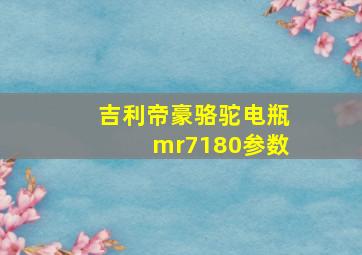 吉利帝豪骆驼电瓶mr7180参数